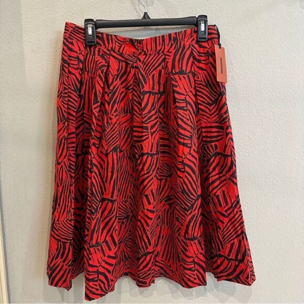 NWT Missoni | 46 / 10 | zebra Red and Black A-Line Skirt branded missoni skirt